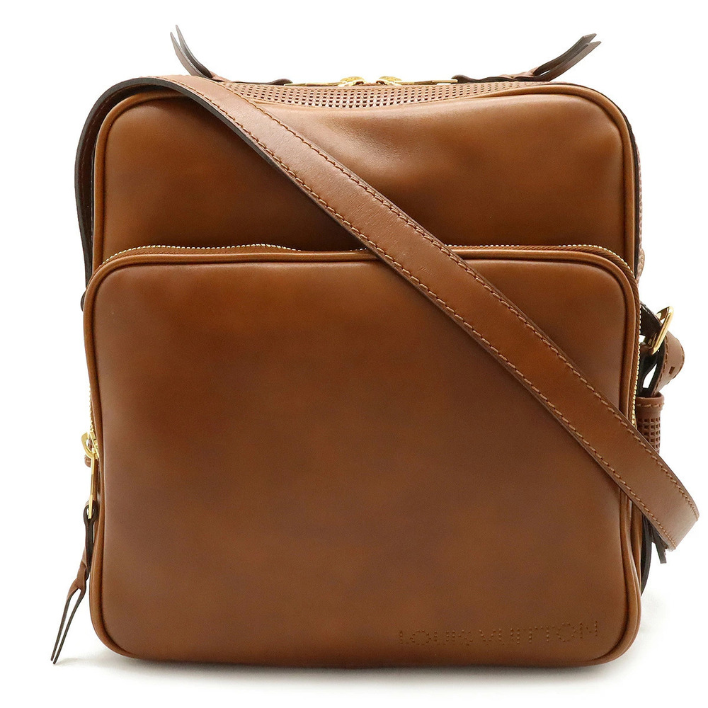 LOUIS VUITTON Cuir Vecchia Trotteur Crossbody Bag Leather Camel Brown